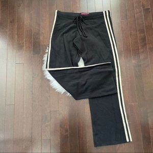 Juicy Couture 100% Cashmere Black with side stripes Pants Size Large